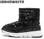 Botas de nieve para niños, botas de invierno para niños y niñas, unisex, clásicas, gruesas, cálidas, de felpa, impermeables, antideslizantes, botas de goma 22