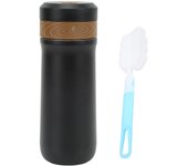 Cafetera portátil para exteriores, cafetera de prensa francesa, taza de viaje aislada de acero inoxidable con L