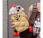 Ins Japón lindo divertido 3d Navidad cacahuetes Funda de teléfono para Iphone 14 13 12 11 Pro Max dibujos animados silicona a prueba de golpes Funda suave For iPhone 11Pro Max