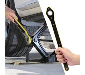 Llave de trinquete para ahorro de trabajo de coche, Gato de tijera, llave de tuercas para rueda de garaje, mango, llave de ahorro de trabajo, 1 ud. Hexagon