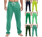 Pantalones de chándal rectos informales con estampado de moda para hombre y bolsillos S