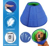 Collar cónico para perros después de la cirugía, transpirable y ajustable para perros S