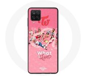 Coque pour Samsung Galaxy A12 TWICE Logo Rouge Affiche What Is Love
