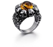 Anillos de calavera vikinga de acero inoxidable para hombre, tallas 8-12 de EE. UU., anillos de motociclista punk, joyería de Halloween al por mayor. 6