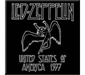 Led Zeppelin Imán para nevera de la gira de Estados Unidos de 1977 One Size blanco/negro