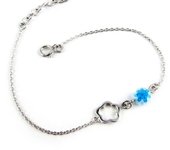 Les Trésors De Lily [K9573] - Pulsera de plata azul 'Flora' turquesa