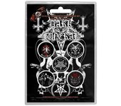Dark Funeral Las Hordas Negras Chapa (Paquete de 5) One Size blanco/negro