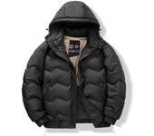 Parkas cálidas con capucha para hombre, chaqueta gruesa impermeable a prueba de viento, abrigos acolchados dorados y negros, prendas de vestir M