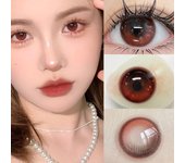 Mill Creek Lentes de contacto rojas de Halloween con grado 2PCS 14.5MM Lentes de contacto cosméticas naturales de anime vampiro de Halloween para ojos Contactos de cosplay -5.00 rojo