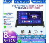 Radio Hizpo 2Din Android para Mercedes Benz Clase C W204 S204 2007-2011, reproductor multimedia de vídeo, unidad principal Carplay 4G, pantalla inteligente P1L 4Core 1G 16G