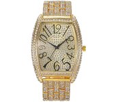 Reloj digital de mujer con esfera grande y diamantes, reloj de mujer, reloj de cuarzo, reloj de mujer