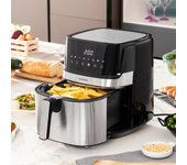 Freidora de Aire InnovaGoods Fryinn Pro 5500 Negra 1700 W 5,5 L Acero Inoxidable