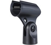 M-7 Clip de plástico para micrófono, soporte para micrófono inalámbrico, ángulo de inclinación ajustable de 22mm negro