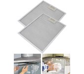 Juego de 2 filtros de grasa de malla metálica para campana extractora, filtro de grasa para campana extractora, filtro de escape de cocina, accesorios de ventilación de 350 x 240 x 9 mm CHINA