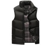 Chaleco de algodón engrosamiento chaqueta de invierno para hombre Chaleco de algodón para hombre talla grande XXXL caqui