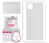 apgo Protective Skin Sticker for the back compatible with Motorola Moto G50 5G, Wrap Film, Foil, Vinyl - Pattern Transparent Carbon