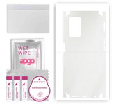 apgo Protective Skin Sticker for the back+sides compatible with Oppo A76, Full Wrap Film, Foil, Vinyl - Pattern Matte Transparent