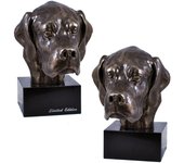 English Pointer - Dog statue, bust on stone base, sculpture, trophy for dog show by Art-Dog brand marrón
