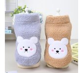 Ropa de invierno para perros pequeños y medianos, chaqueta para gatos, ropa suave de lana para mascotas, abrigo, traje de Yorkie de peluche para Chihuahua, Shih Tzu S gris