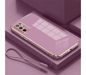 Para Xiaomi Poco M3 Pro 5G funda Poco M3 Pro funda M2103K19PG M2103K19PI funda de teléfono cuadrada de lujo cubierta trasera a prueba de golpes Poco M3 Pro 5G&Case & Strap blanco como la nieve