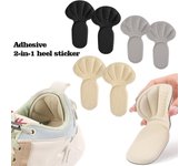 Calcomanías para tacones, zapatillas, almohadillas de protección para el talón, alivio del dolor, reductor de tamaño del zapato, medio cojín, inserciones para el talón, almohadilla para el cuidado de los pies en forma de T gris