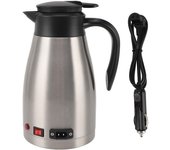 Hervidor de agua eléctrico portátil para coche, de acero inoxidable, 12 V, 1300 ml, gran capacidad L