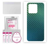 apgo Protective Skin Sticker for the back compatible with Xiaomi Redmi 10 Power, Wrap Film, Foil, Vinyl - Pattern Carbon Chameleon CAKA1