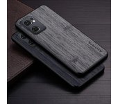 Funda para oppo Reno7 Reno 7 Lite Pro 7 Z 5G, funda de teléfono de cuero con patrón de madera de bambú, funda de lujo para oppo reno 7 Reno7 5G negro