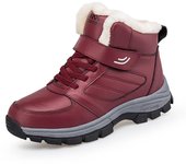 MCTIN Pareja Zapatos de Nieve Mujer Invierno Felpa Cálida Zapatillas de Algodón para Hombres Zapatos de Plataforma para Caminar 35 negro