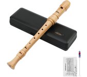 Flauta dulce soprano Eastar de arce en tono C, escuela primaria con estuche, juego de cuidado para principiantes y (Estilo alemán) ERS-31M