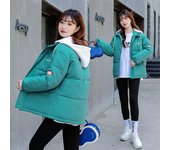 Chaqueta de algodón de dos piezas para vacaciones de otoño e invierno para mujer XXL negro