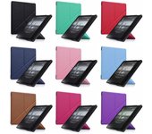 Folding Folio Stand Case PU Leather 7 inch eReader Shell Smart Cover for Kindle Oasis 2/3 Desktop verde menta