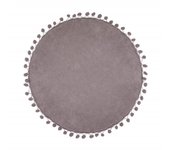Coussin rond pompons diamètre 40 cm Atmosphera - Rose