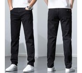 Pantalones vaqueros negros Tendencia de los hombres Pantalones rectos delgados versátiles Nueva Juventud de los hombres Pantalones vaqueros negros clásicos Nuevos pantalones de los hombres 28