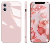 Funda de teléfono de vidrio templado para iPhone 13 11 Pro Max SE 2 X XR XS Max 8 7 Plus 12 Pro funda de silicona antigolpes For iPhone 11 rojo
