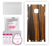 apgo Protective Skin Sticker for the back+sides compatible with Xiaomi Redmi Note 9S, Full Wrap Film, Foil, Vinyl - Pattern Tigerwood
