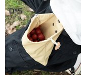 Bolsa de recolección de alimentos para exteriores, con cinturón de cuero sintético, impermeable, de lona encerada, para acampar, senderismo, para colgar en la cintura, organizador de herramientas para recolectar frutas verde