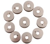 10 piezas de carrete de metal, accesorios para máquina de coser, bobina industrial, bobina ranurada