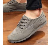 Zapatos de tela fina de primavera y verano, zapatos transpirables para hombre, zapatos casuales de lona con cordones, suela plana, zapatos cómodos para hombres jóvenes 44