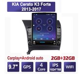 Radio de coche de 9,7 pulgadas para KIA Cerato K3 Forte 2013-2017 Android 2 DIN Tesla pantalla vertical Carplay reproductor multimedia de radio automático 2 + 32 GB