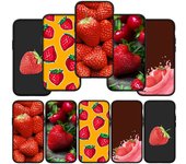 Funda de teléfono para Samsung Galaxy S24 S23 iPhone 15 14 Xiaomi Redmi Note 13 12 11 8 10 9 Pro Max X XR OPPO A15 Huawei Funda de fruta de fresa de verano for Samsung Galaxy S20 Plus aero