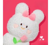 Conejo de peluche de cortejo, muñeco lindo, muñeco de conejo calmante y curativo, muñeco de prensa para cama 35CM
