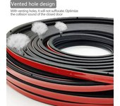 Tira de sellado para puerta de coche, Protector de sellado de doble capa de goma, tiras meteorológicas insonorizadas e impermeables para capó de puerta de coche y maletero