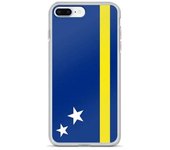 Coque iPhone - Curazao - Drapeau - Souple - Multicolore - Compatible iPhone 8 Plus