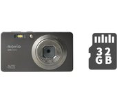 Cámara digital compacta con pantalla LCD de 2,7 pulgadas y función de enfoque automático MicroSD32GB set MAF100SET2
