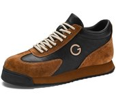 TUINANLE Zapatos casuales para hombres Zapatillas de plataforma con cordones antideslizantes para exteriores Zapatos de entrenamientos deportivos para hombres 39 negro