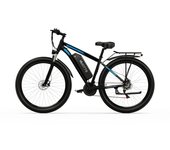 Bicicleta eléctrica DUOTTS C29 azul con configuración de batería simple/doble, neumáticos de 29 x 2,1 pulgadas, freno de disco Ximano de 21 velocidades, motor de 750 W + batería de 48 V 15 Ah. 750W48V15AH azul
