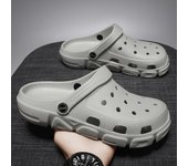 Zuecos de moda para hombre, sandalias de EVA ligeras con agujeros para jardín, sandalias de playa para exteriores, zapatos de baño para el hogar, chanclas casuales unisex 41 negro