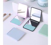 Espejo de maquillaje plegable portátil de doble cara para dormitorio de estudiantes, escritorio, pequeño regalo, venta al por mayor negro