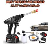 Pistola de agua de lavado de coche de alta presión, inalámbrica, 30BAR, 0-15000mAh, lavadora de alta presión portátil, generador de espuma para batería Makita 21V-with 1 x battery